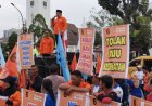Serikat Pekerja Demo di Depan Kantor Gubernur Sumut, Tuntut Kenaikan Upah 15 persen Tahun 2024