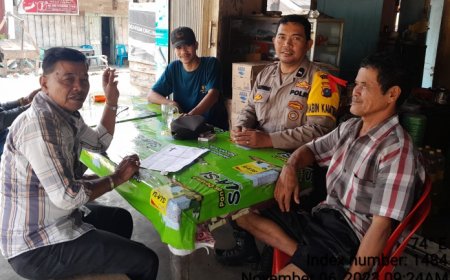 Wujudkan Pemilu 2024 Damai, Bhabinkamtibmas Polsek Tigalingga Lakukan Kegiatan Sambang