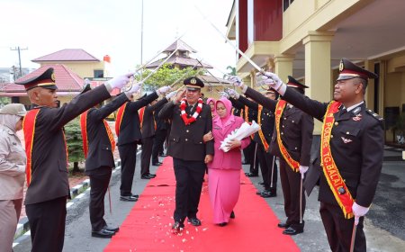 Kapolres Tanjungbalai Pimpin Upacara Pelepasan Personel Purna Bhakti