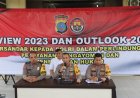 AKBP Oxy Yudha Pratesta Pimpin Press Release Akhir Tahun 2023, Ini Capaian Polres Sergai Selama Setahun