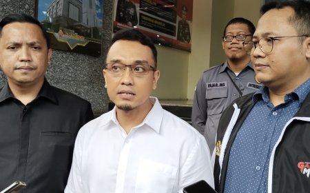 Juru Bicara Tim Pemenangan Nasional Ganjar-Mahfud Aiman Witjaksono di Polda Metro Jaya (Foto : Samuel Waruwu)