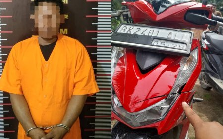 Ditagih Hutang Seorang Suami di Langkat Tanjung Pura, Bacoki Sepeda Motor Penagih Pakai Parang