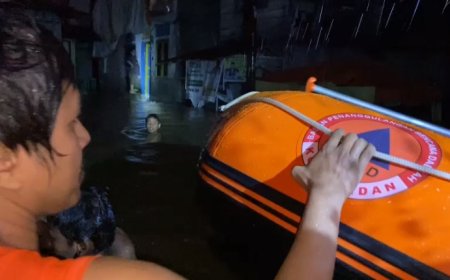 Hujan Seharian, Kampung Aur Kembali Direndam Banjir, Ketinggian Capai 2 Meter