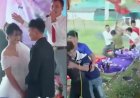 MomenPesta Pernikahan Hancur Karena Badai Datang , Para Tamu Belarian
