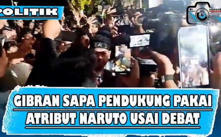 Gibran Sapa Pendukung Pakai Atribut Naruto Usai Debat