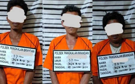 Curi 10 Batang Pipa Besi Milik PT Pertamina, Tiga Warga Brandan Barat Langkat Diringkus Polisi