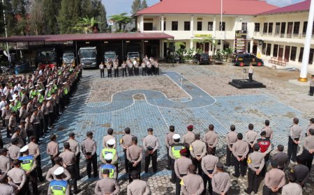 260 Personel Polres Karo Dikerahkan Untuk Pengamanan TPS