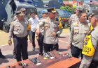 Jelang Pemilu, Kapolres Dairi Sidak Kendaraan Dinas Personil, Ban Goyang Langsung Push Up