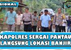 Banjir Rendam Pemukiman Warga di Dolok Masihul, Kapolres Sergai Tinjau Lokasi