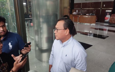 Kepala Bagian Pemberitaan KPK Ali Fikri di Gedung Merah Putih KPK, Jakarta Selatan, Kamis (1/2/2024). (Foto: Nanda Prayoga)