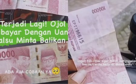 Driver Ojol jadi Korban Penipuan Pelanggan, Dibayar Pakai Uang Palsu Rp 100 Ribu dan Minta Kembalian