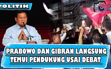 Prabowo dan Gibran Langsung Temui Pendukung Usai Debat