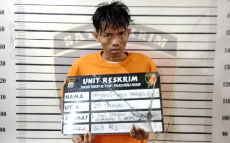 Reskrim Polsek Percut Sei Tuan Ringkus Pelaku Pencurian Sepeda Motor yang Terekam Kamera CCTV