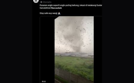 BMKG Bantah Angin Kencang di Rancaekek dan Jatinangor Tornado