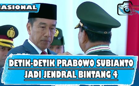 Detik-detik Prabowo Terima Penganugerahan Jenderal Bintang 4 dari Presiden Jokowi