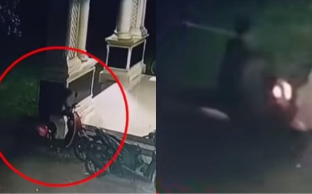 Viral Maling Beraksi di Masjid Hamparan Perak, Bawa Kabur Motor saat Korban Salat Subuh