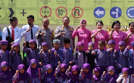 Polisi Sahabat Anak, Polres Humbahas Terima Kunjungan TK RA Naylah Salma Sihite dan Beri Edukasi Tertib Berlalu-lintas