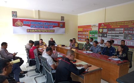 Menjelang Hari Raya Idul Fitri 1445 H, Polres Pakpak Bharat Gelar Rakor Lintas Sektoral