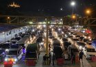 Suasana Malam di Pelabuhan Bakauheni, Kantong Parkir Dermaga Penuh