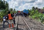 Bus Tertabrak Kereta di OKU Timur, Puluhan Korban Terkapar Dipinggiran Rel KA