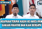Prabowo Ditetapkan Presiden Terpilih, Ucapkan Terima Kasih ke Anies-Imin, Ganjar-Mahfud dan Ajak Bersatu