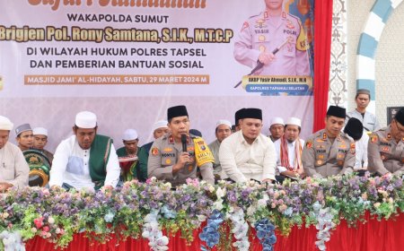 Wakapolda Sumut Kunjungan dan Sahur Bersama di Masjid Jami’ Al Hidayah Tapsel