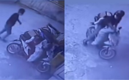 Viral Maling Bawa Kabur Sepeda Motor Milik Kurir di Jalan SM Raja, Seluruh Paket Ikut Diangkut