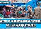Satpol PP Padangsidimpuan Tertibkan PKL di Kawasan Thamrin