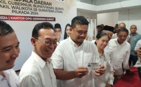 Bobby Nasution Sah Jadi Kader Gerindra, sekaligus Mendaftar sebagai Calon Gubernur Sumut