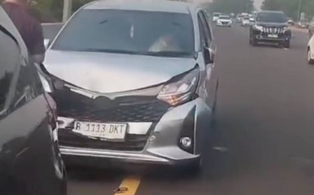 Tabrakan Beruntun di Tol Jagorawi gegara Orang Nyeberang