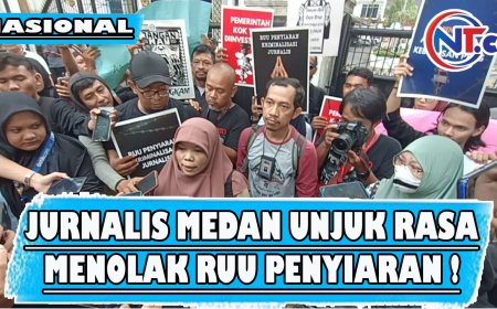 TOLAK RUU PENYIARAN, Jurnalis di Medan Gruduk Kantor DPRD Sumut