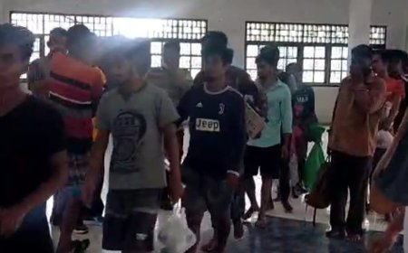 Ditolak Warga Desa Kwala Langkat, Puluhan Pengungsi Rohingya Dipindahkan