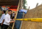 Tindak Lokasi Diduga Lapak Judi di Pantai Cermin, Tim Gabungan Polres Sergai Pasang Police Line