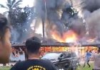 Kantor KPU Labura Ludes Terbakar, Api Cepat Menjalar ke Semua Sisi Bangunan