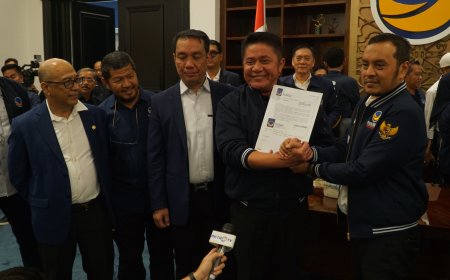 NasDem Resmi Usung Herman Deru dan Cik Ujang di Pilgub Sumsel