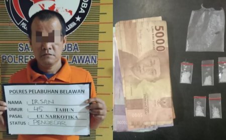 Dikibusi Warga, Pengecer Sabu di Desa Helvetia Dicokok Polisi