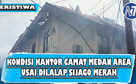 Kantor Camat Medan Area Kebakar, Saksi Sebut Muncul Api dari Kantor Samoung