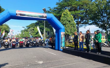 Jelang HUT ke-62 Korem 022/PT, Forkopimda Binjai-Langkat Gelar Touring dan Bakti Sosial