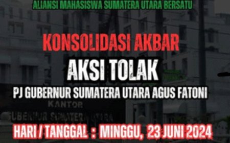 Aliansi Mahasiswa Sumut Bersatu akan Sambut Pj Gubernur Agus Fatoni dengan Menolak, Ini Alasannya