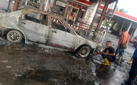 SPBU Karanganyar Kebakaran, 1 Mobil Ludes Terbakar
