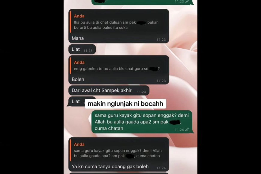 Murid Kelas 6 Ini Buat Shok, Ngelabrak Guru yang Sering Chat dengan Guru Olahraga