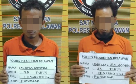 Polisi Gerebek Lapak Penjualan Sabu di Medan Deli, 2 Orang Terciduk