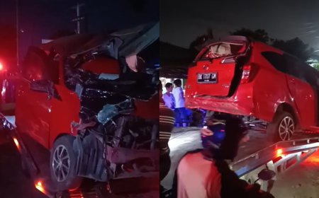Mobil Tertabrak Kereta Api di Jalan Stasiun Kampung Lalang, 2 Meninggal dan 4 Luka-luka