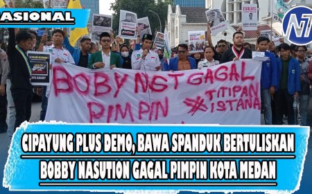 Cipayung Plus Demo, Bawa Spanduk Bertuliskan Bobby Nasution Gagal Pimpin Kota Medan