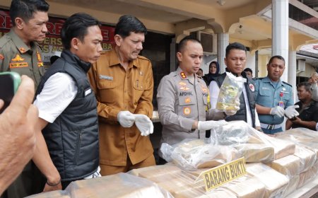 Penyelundupan 130 Bal Ganja dan 1 Kg Sabu Digagalkan Polisi di Asahan