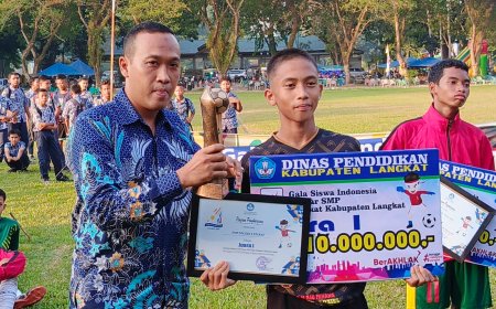 Kompetisi Sepak Bola GSI Tingkat Pelajar di Langkat Ditutup, SMPN 1 Stabat Juara Pertama