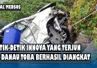 Detik-detik Innova yang Terjun Bebas ke Danau Toba Berhasil Diangkat ke Darat