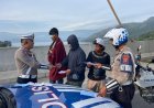 Polres Samosir, Tilang Kepada 3 Sopir Truk di Jembatan Tano Ponggol