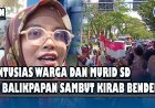 Antusias Warga dan Murid SD di Balikpapan Sambut Kirab Bendera Merah Putih ke IKN