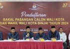 Pendaftaran Ditutup, KPU Binjai Terima 4 Bapaslon yang Bertarung di Pilkada, 1 September Tes Kesehatan